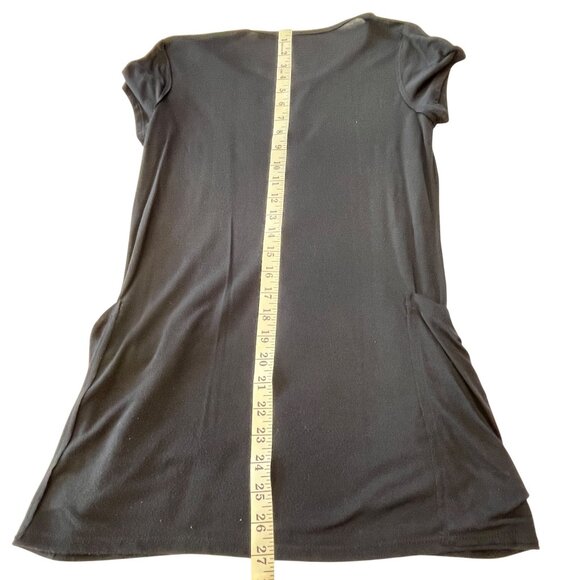 Martin + Osa Womens Black Short Sleeve Tunic Top W/ Pockets Size M 87m - Picture 5 of 11